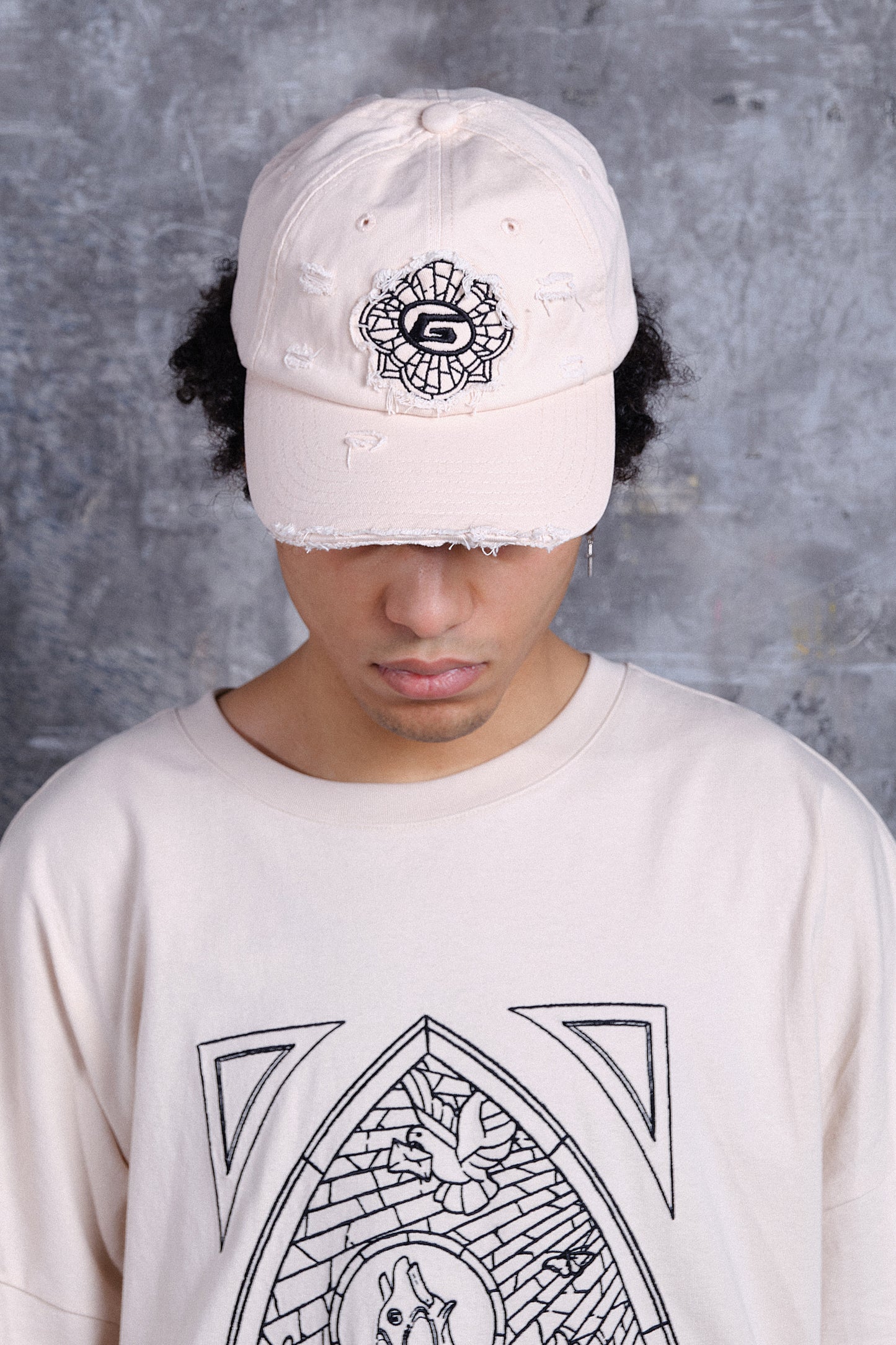 Black flower cap (unisex)