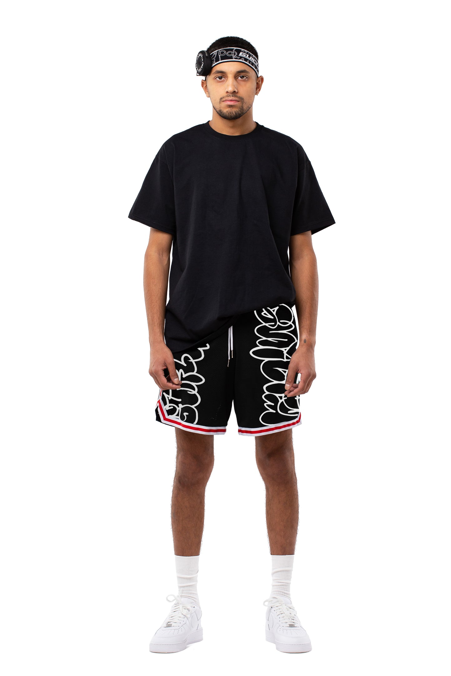 "GRAFFITI" Black Shorts