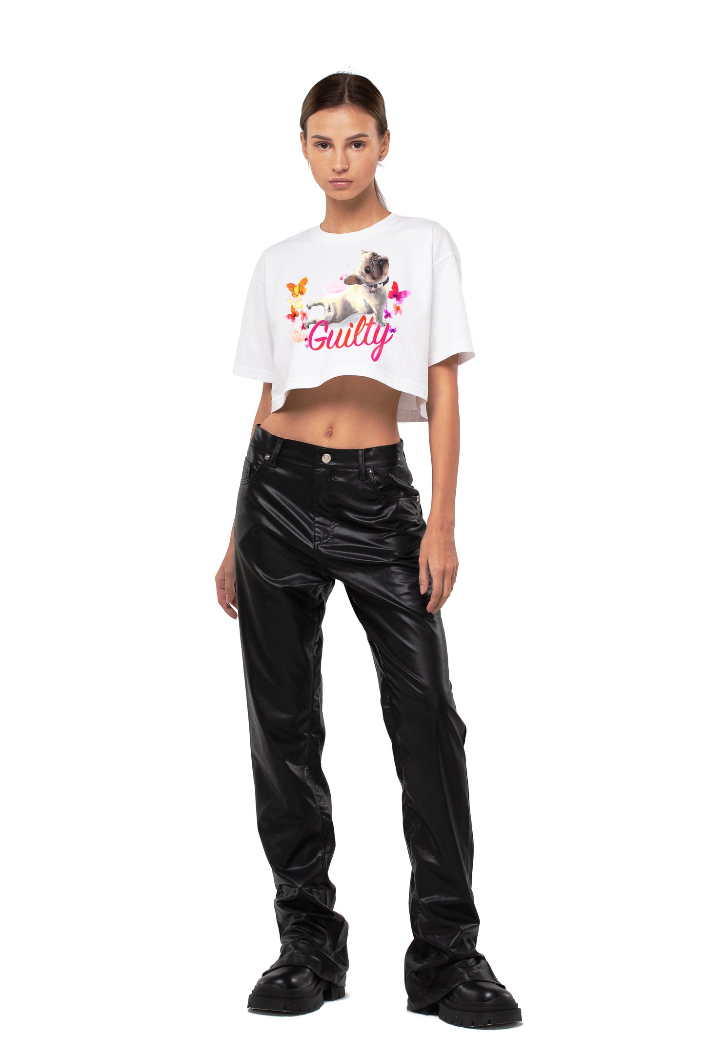 "DOGGY" Cropped T-shirt