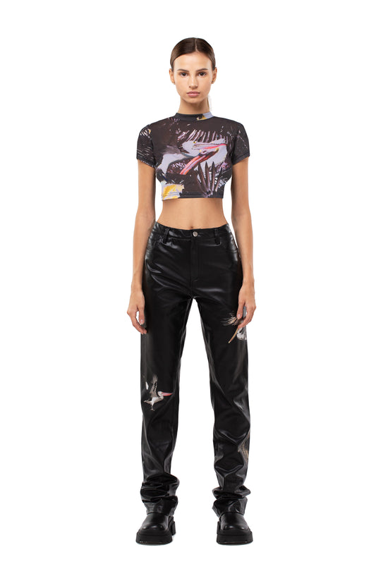 "PELICAN" Vegan Leather Pants
