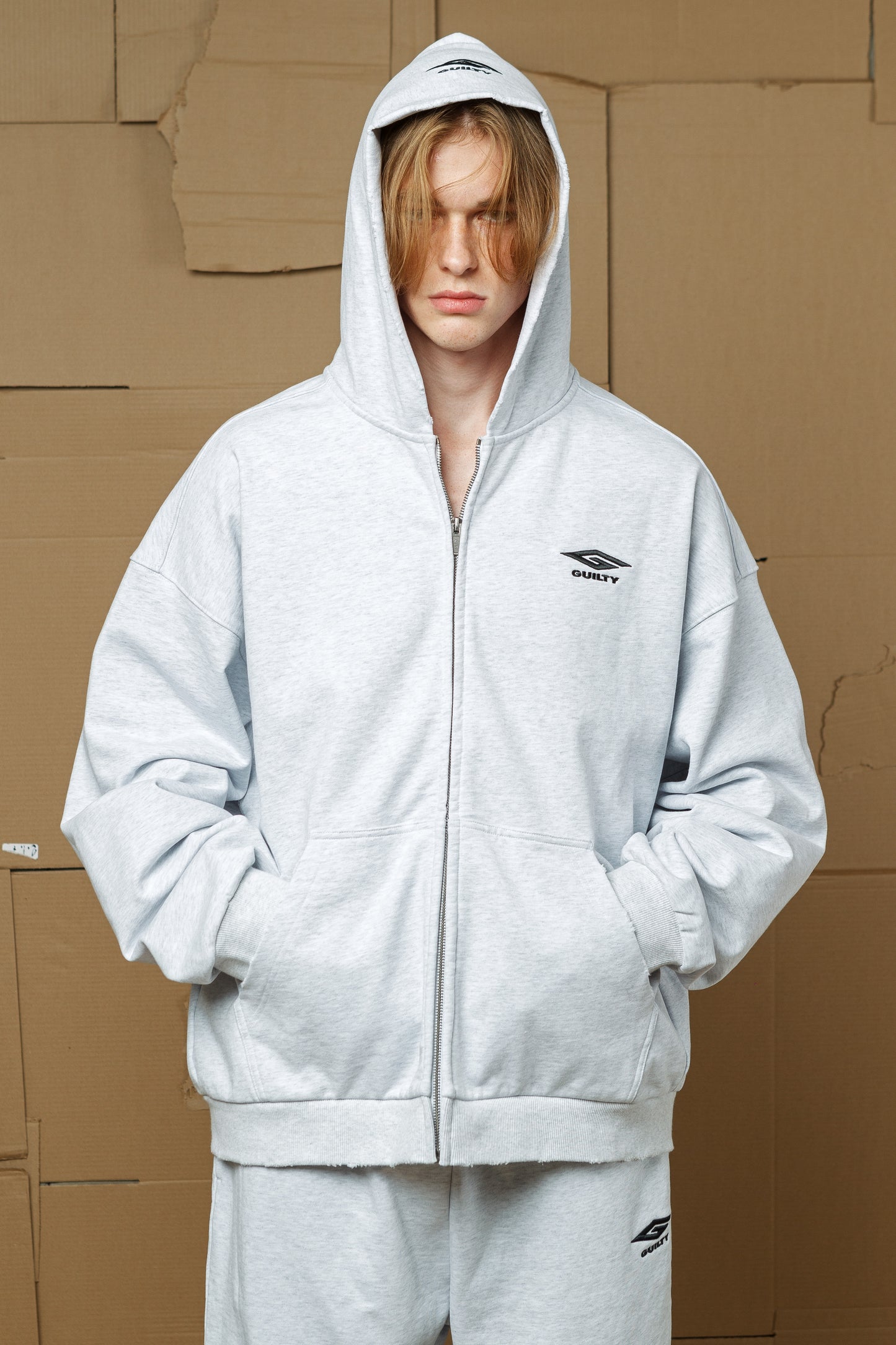 "Basic" Gray Oversized Hoodie