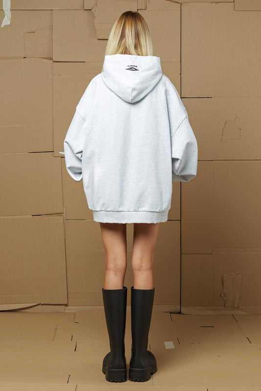 "Basic" Gray Oversized Hoodie