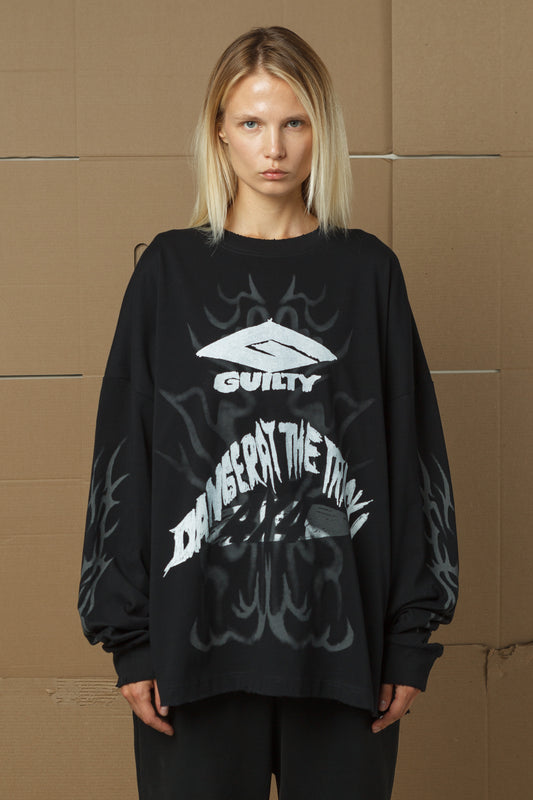 "Danger" Longsleeve in Black